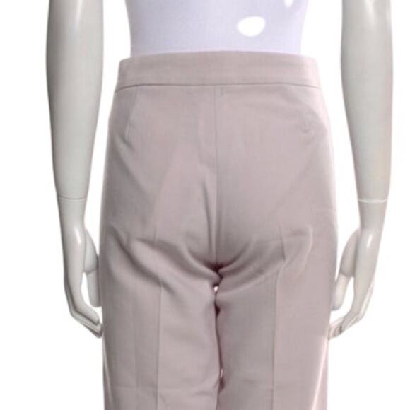 Max Mara Virgin Wool Beige Neutral Straight Leg Slack Work Pants Size Large - Picture 4 of 9